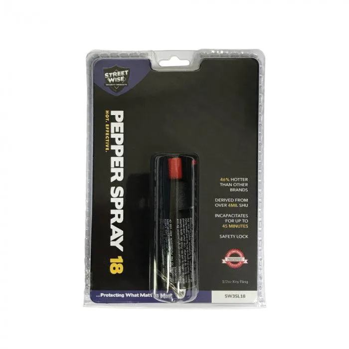 15 Units Pepper Spray 1/2 oz Safety Lock with Key Ring ( SAVE $75.12)