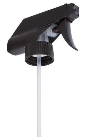 28-400 Neck Size Black Trigger Spray Top Closure, 9.25 inch dip tube length (500 PACK)