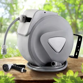30m Retractable Garden Hose Reel, Auto Rewind, UV Resistant