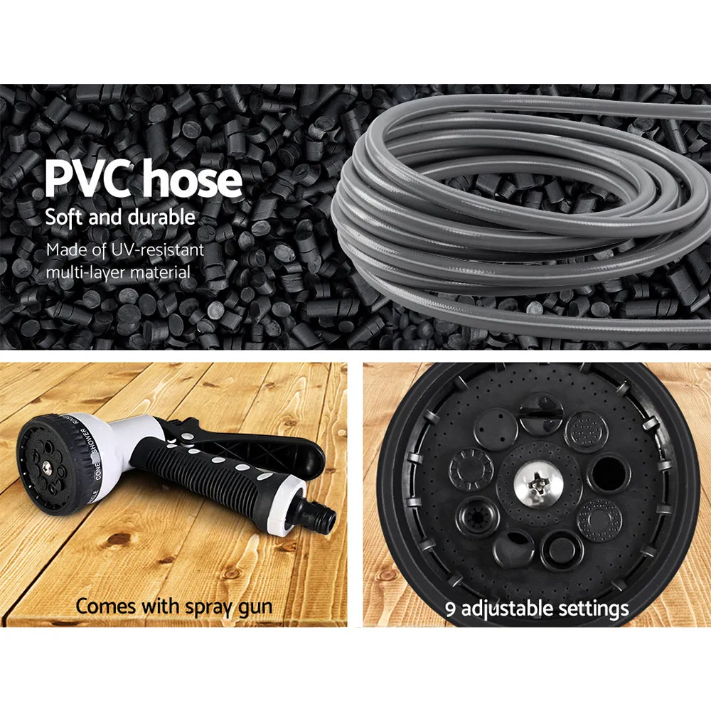 30m Retractable Garden Hose Reel, Auto Rewind, UV Resistant