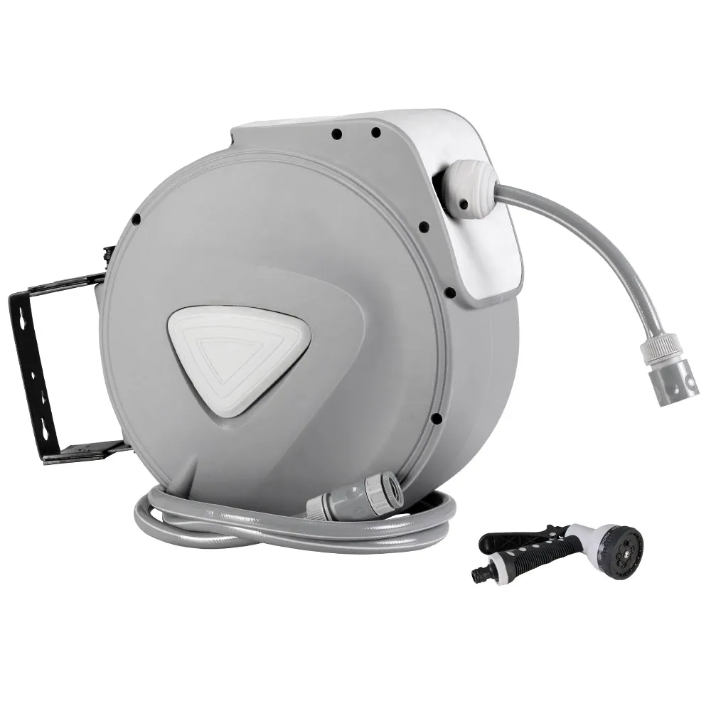 30m Retractable Garden Hose Reel, Auto Rewind, UV Resistant