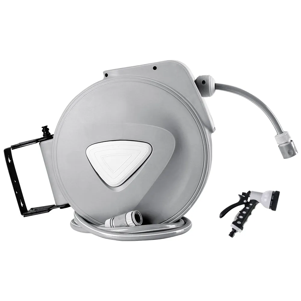 30m Retractable Garden Hose Reel, Auto Rewind, UV Resistant