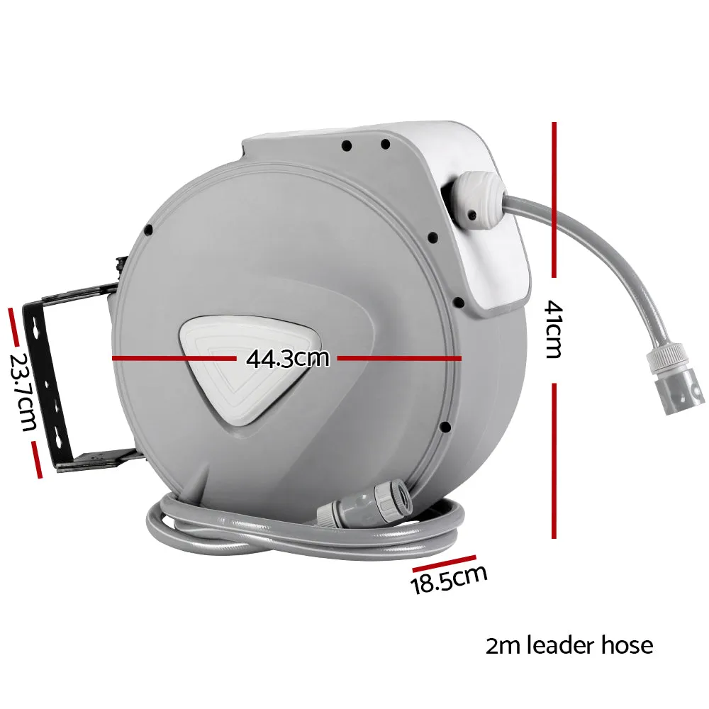 30m Retractable Garden Hose Reel, Auto Rewind, UV Resistant