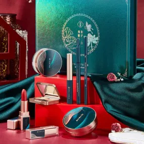 Emerald Jade Long lasting Moisturizing Lipstick Foundation Makeup Set