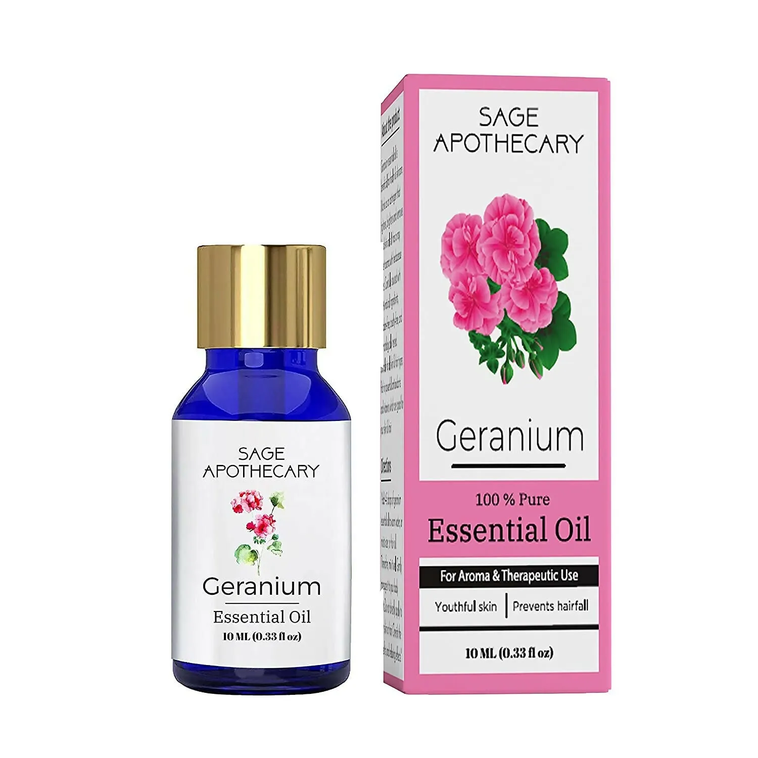 Essential Oil Combo Geranium, Cedarwood & Cinnamon for Skincare & Hair Growth (Pack of 3, 10ml Each)