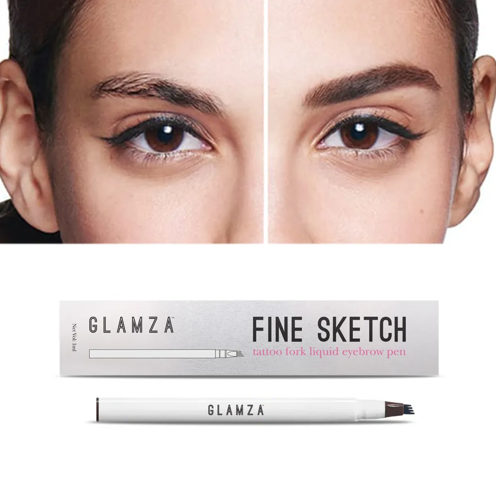 Glamza Fine Sketch Tattoo Fork Liquid Eyebrow Pens – Define & Enhance Your Brows!