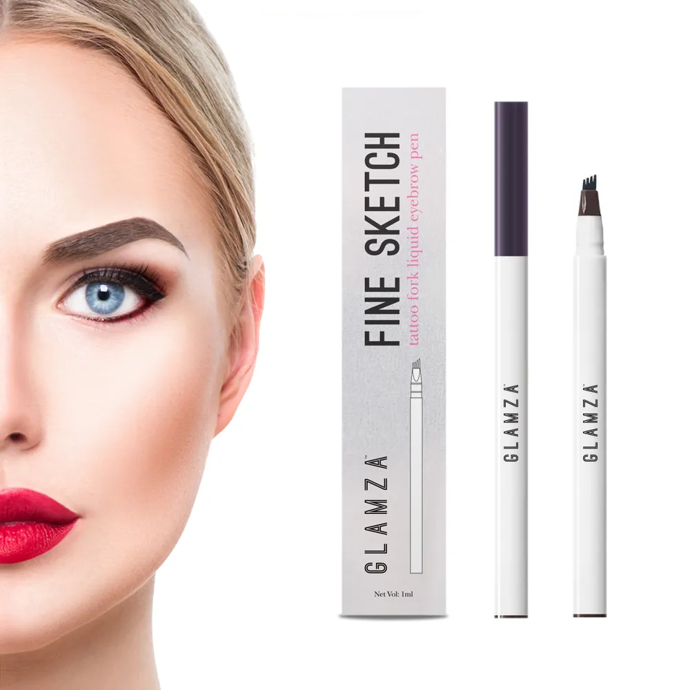Glamza Fine Sketch Tattoo Fork Liquid Eyebrow Pens – Define & Enhance Your Brows!