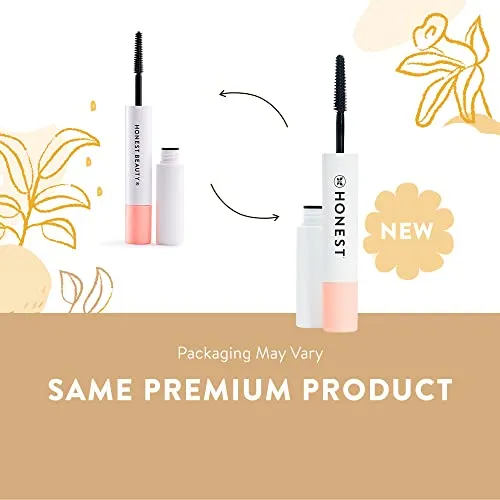 Honest Beauty 2-in-1 Extreme Length Clean Mascara   Lash Primer | Lengthening   Volumizing | EWG Verified, Vegan   Cruelty Free | Black, .27 fl oz