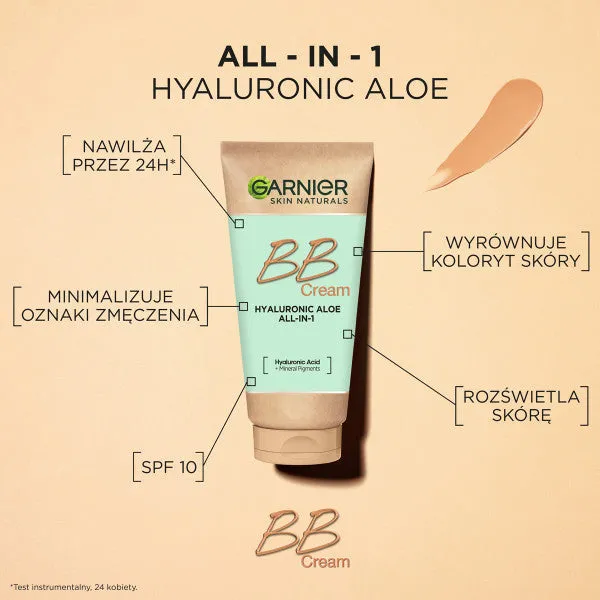 Hyaluronic Aloe All-In-1 BB Cream nawilżający krem BB dla każdego typu skóry Jasny 50ml