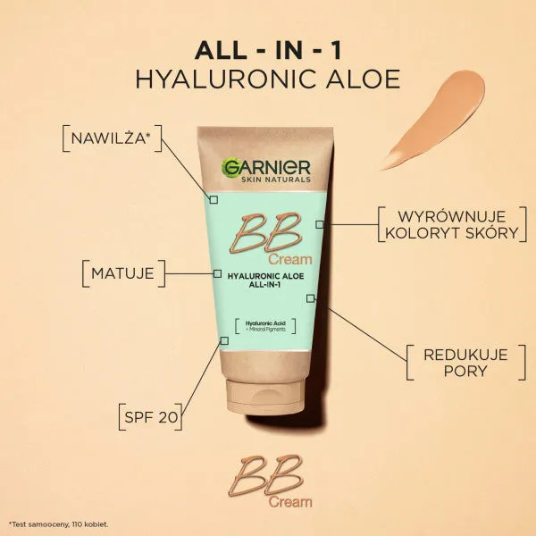 Hyaluronic Aloe All-In-1 BB Cream nawilżający krem BB dla skóry tłustej i mieszanej Jasny 50ml