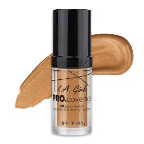 L.A. GIRL - Pro Coverage Illuminating Foundation Nude Beige - 0.95 fl. oz. (28 ml)