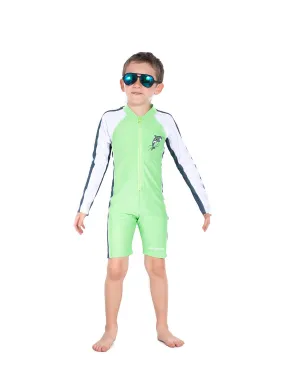 Long Sleeve One-Piece Swimsuit - Mantis