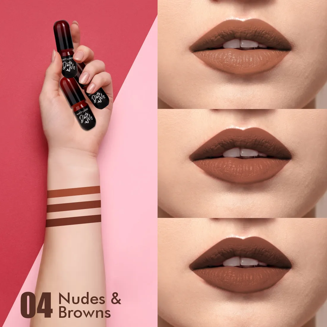 Mattlook Date me Long Stay lipstick, Each Pieces 3.8gm, Pack of 3