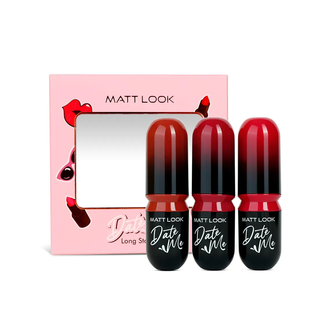 Mattlook Date me Long Stay lipstick, Each Pieces 3.8gm, Pack of 3