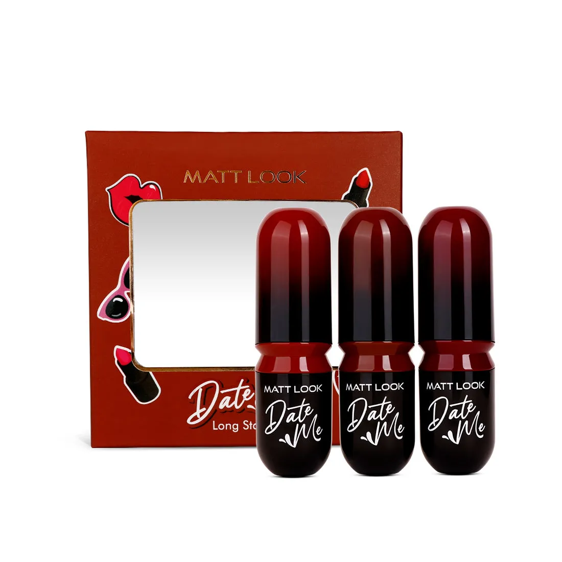 Mattlook Date me Long Stay lipstick, Each Pieces 3.8gm, Pack of 3
