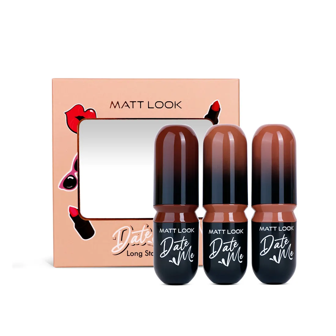 Mattlook Date me Long Stay lipstick, Each Pieces 3.8gm, Pack of 3