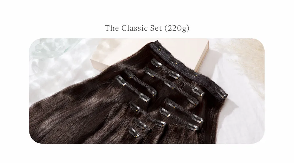 Medium Blonde Highlighted, 20" Classic Clip-In Hair Extensions, P6/16/613 | 220g