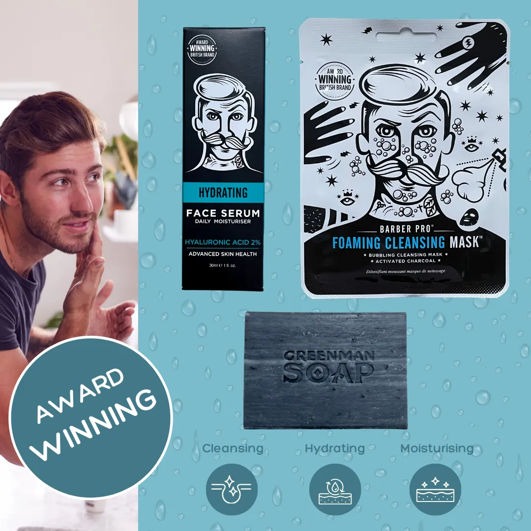 Mens Hydrating Face Serum Skincare Gift Box