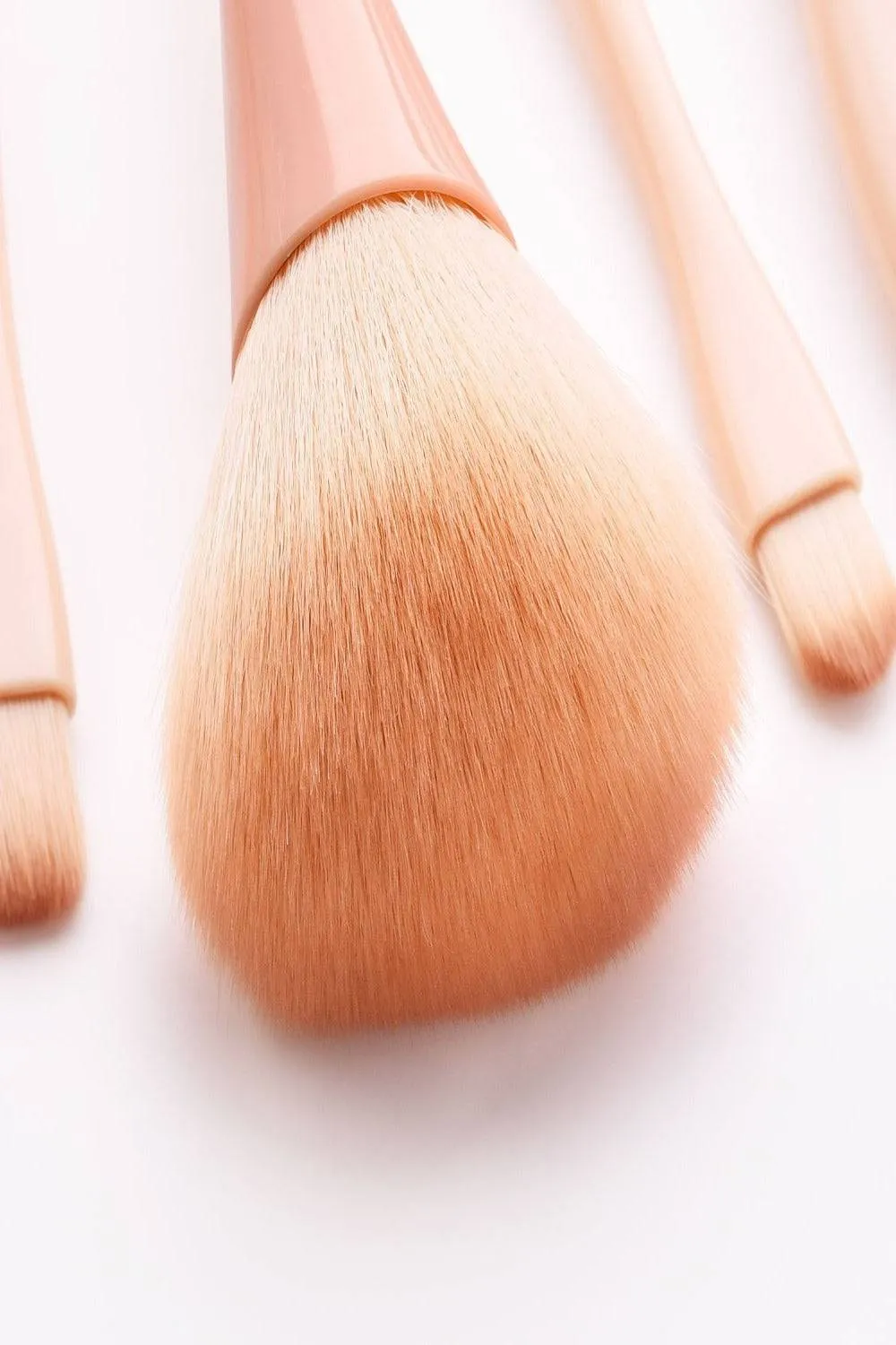 Nude Pink Makeup Brushes Set - 10 Pcs