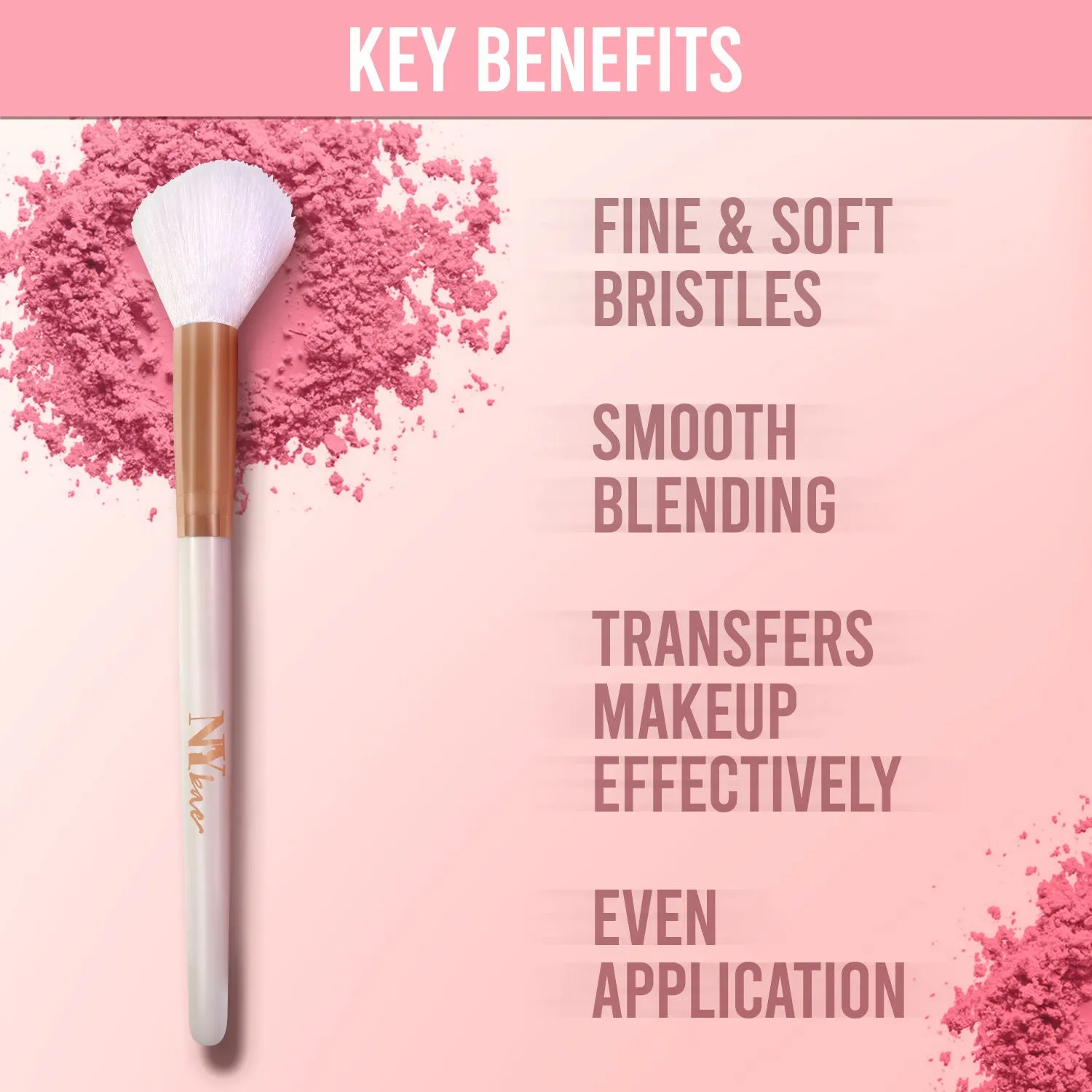 NY Bae Pro Blush Brush | Smooth Blending | Even Application | Fine & Soft Bristles