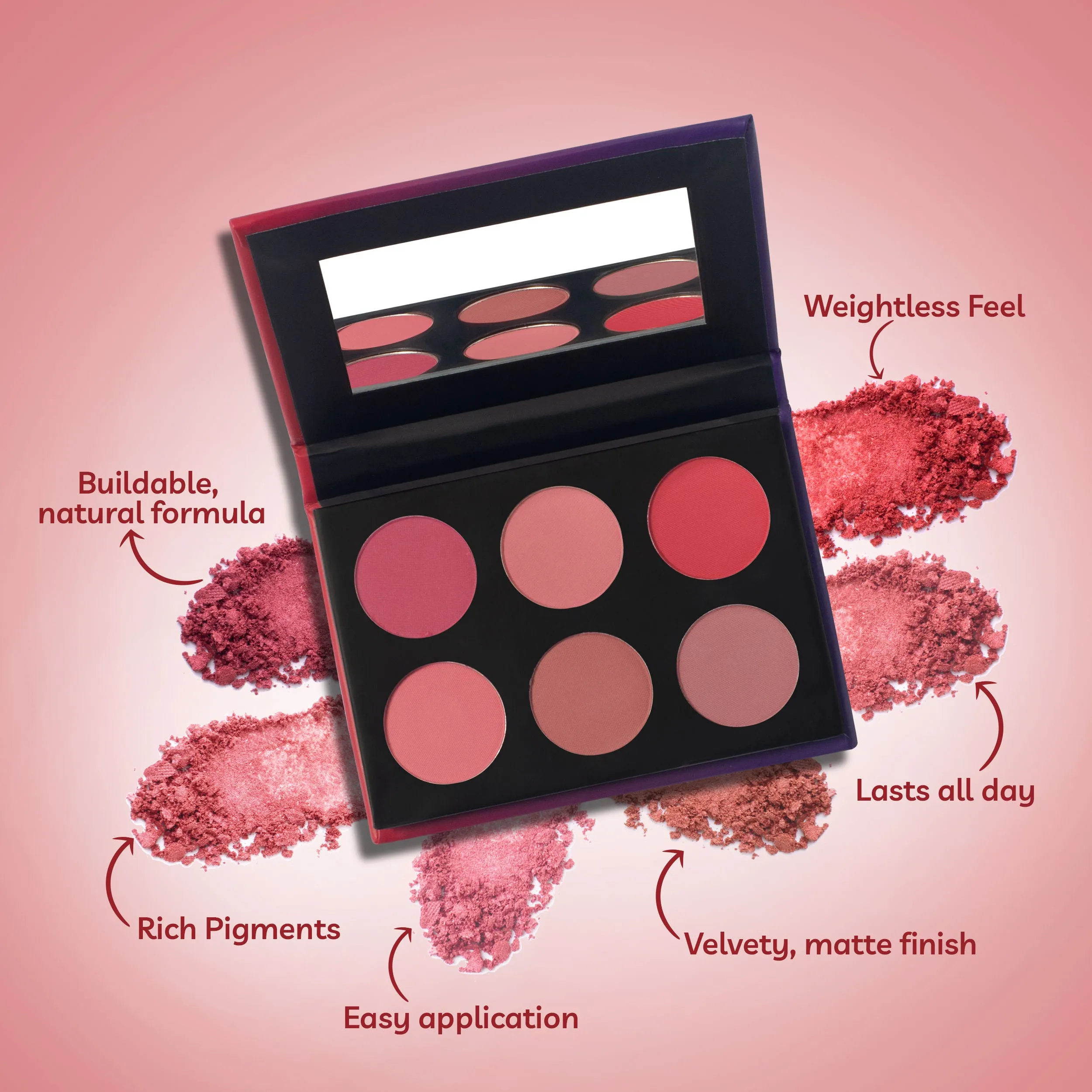 Purplle Blushing in Berry - Matte Blush Palette (10.5 gm)