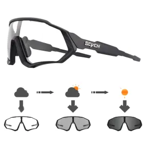 SCVCN Men Women Cycling Glasses Photochromic Bicycle Outdoor Sports Glasses MTB Road Bike Sunglasses UV400 Hiking Glasses