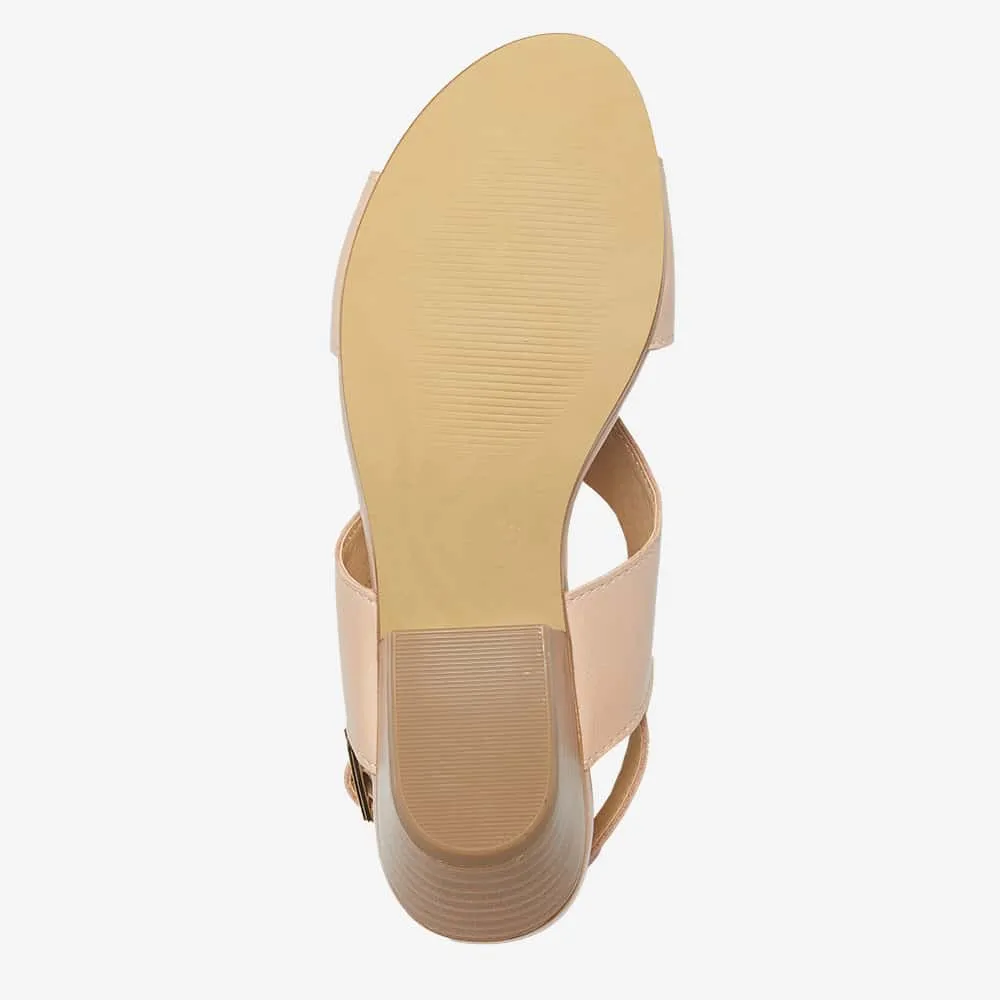 Valetta Heel in Blush Leather