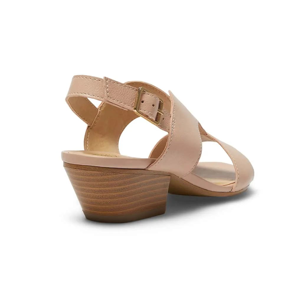 Valetta Heel in Blush Leather