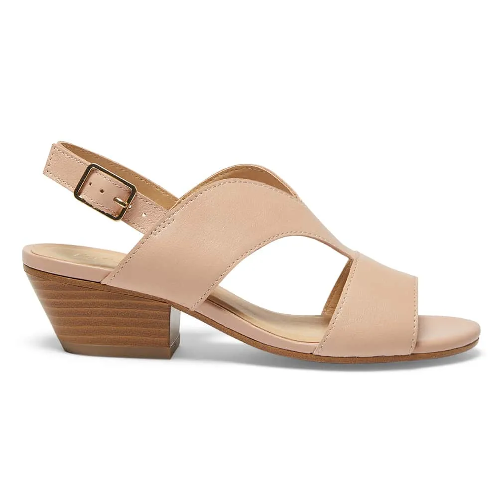 Valetta Heel in Blush Leather