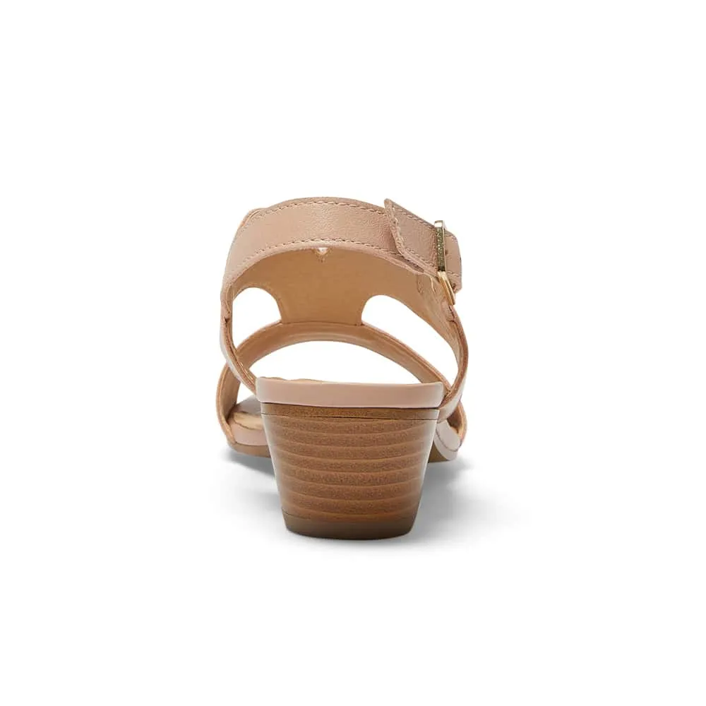 Valetta Heel in Blush Leather